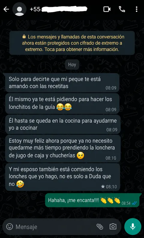 Testimonio 1 - Mamá satisfecha con la Guía Lonchecito Feliz